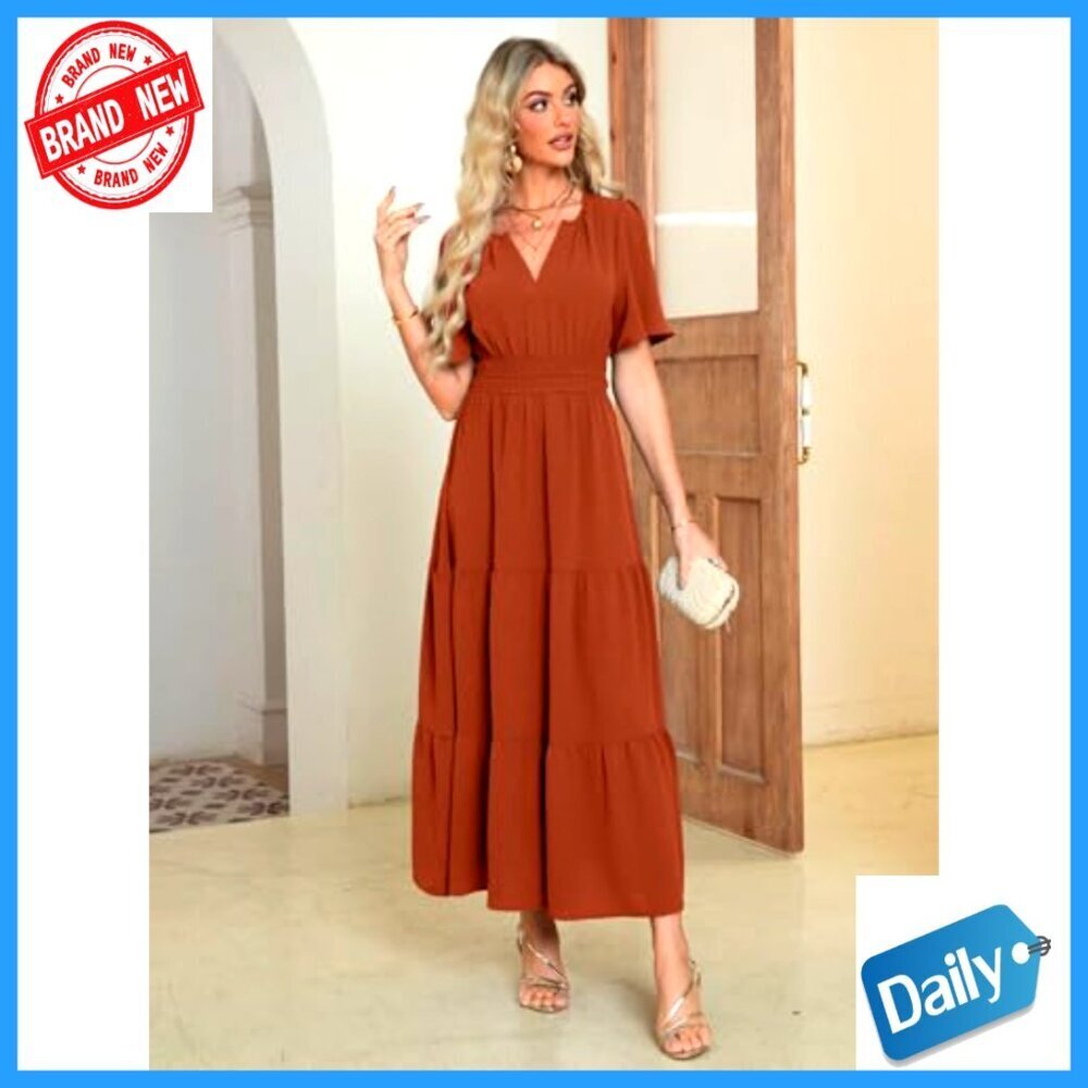 Velvet V-Neck Maxi Dress Formal Wedding Guest Party Long Dress - Picture 6 of 7